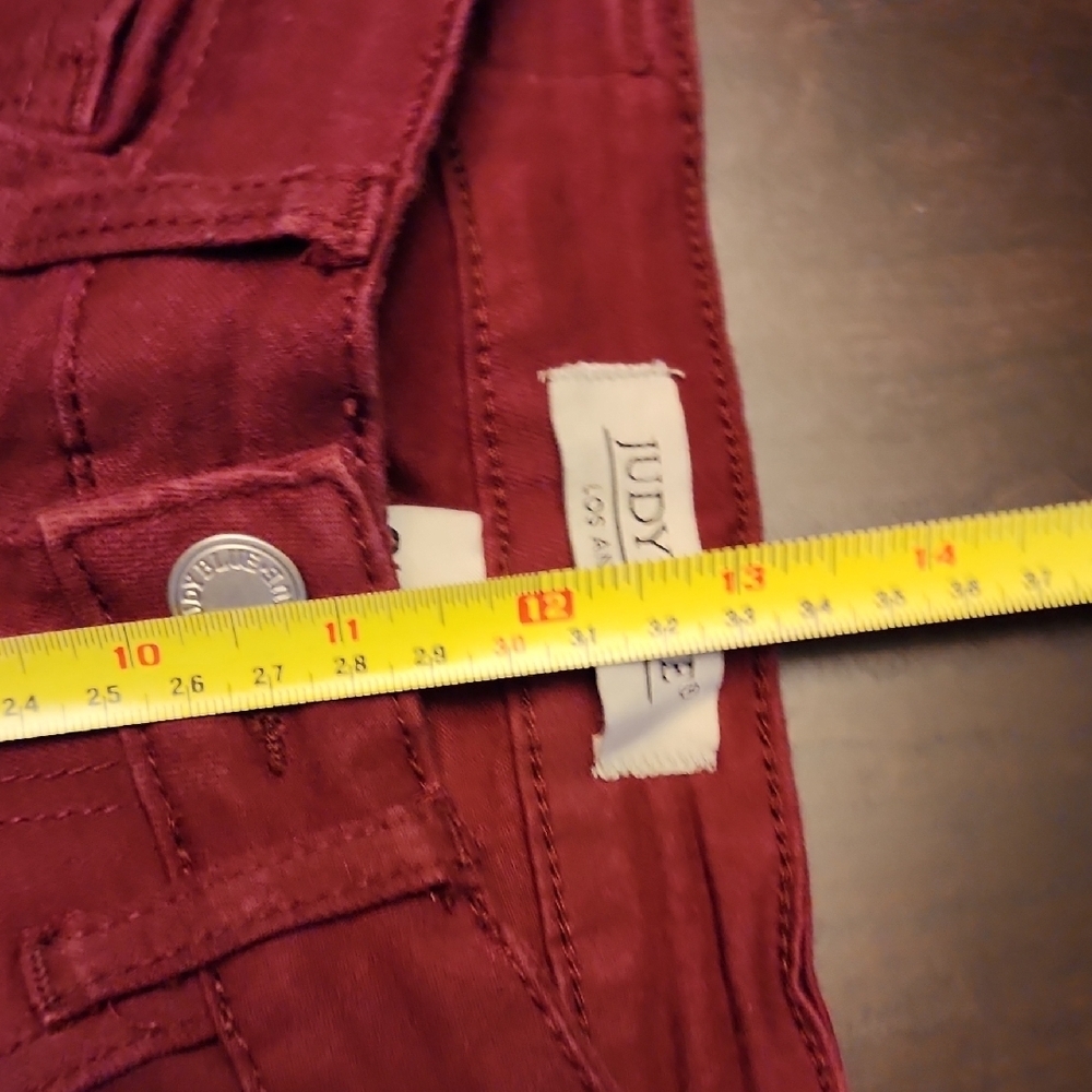 Judy Blue Women's Boot Cut Jeans in Burgundy - Picture 8 of 11
